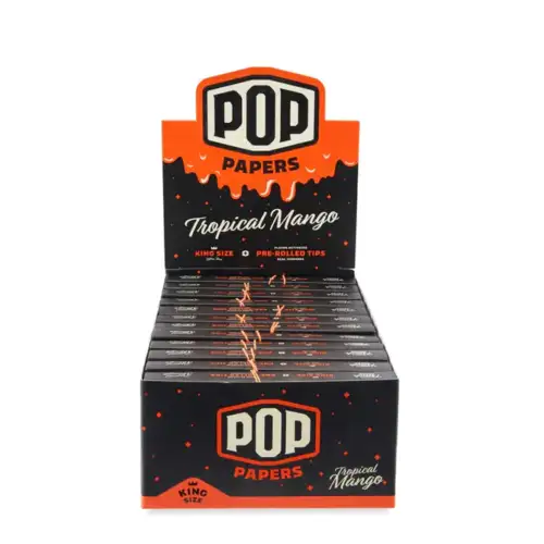 POP Papers Rolling Papers w/ Flavor Filter Tips - Tropical Mango