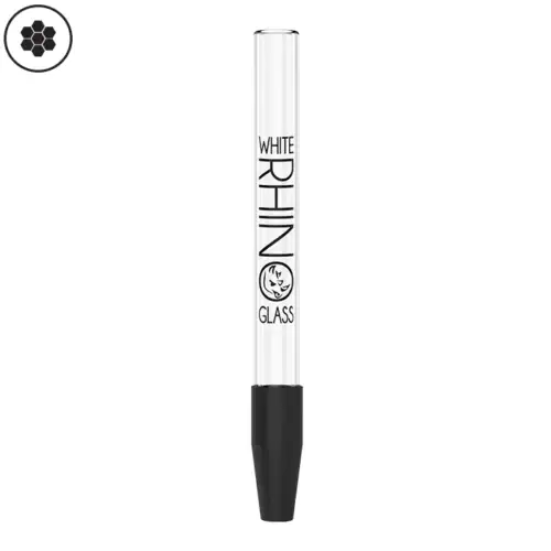 Pyrex White Rhino Glass Straw