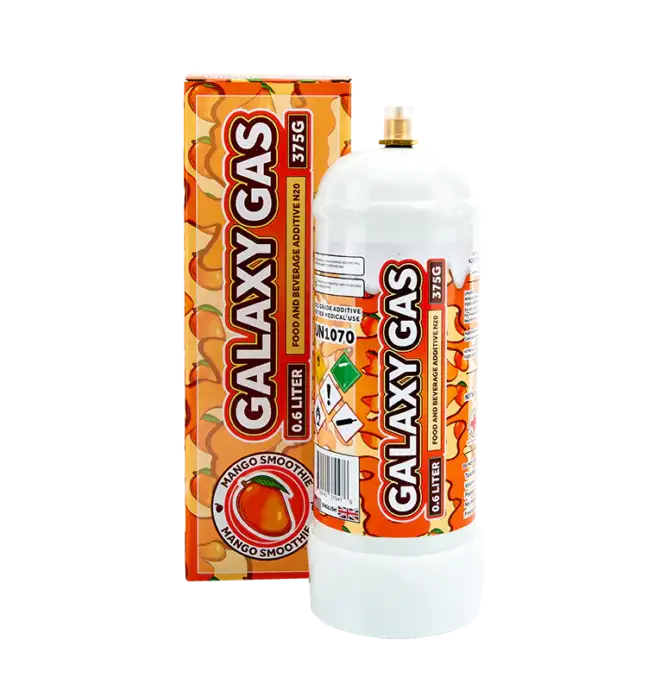 Galaxy Gas Whip Cream Chargers .6L (375g) N20 Nitrous Oxide Tanks - Image 2